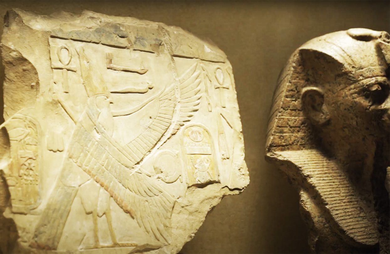 Expozice muzea Kafr El-Sheikh ze starověkého Egypta