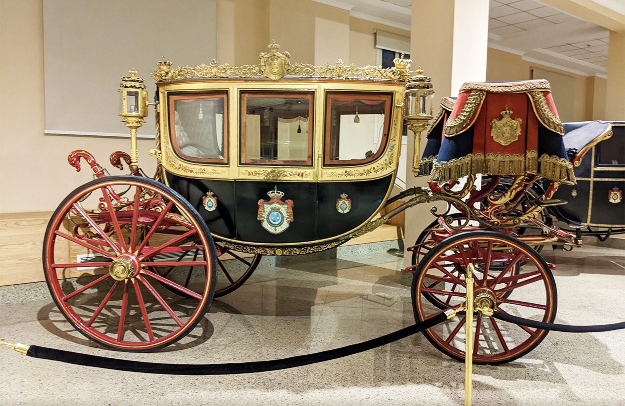 Muzeum Royal Carriages nabízí mnoho jedinečných kočárů používaných bývalou královskou rodinou